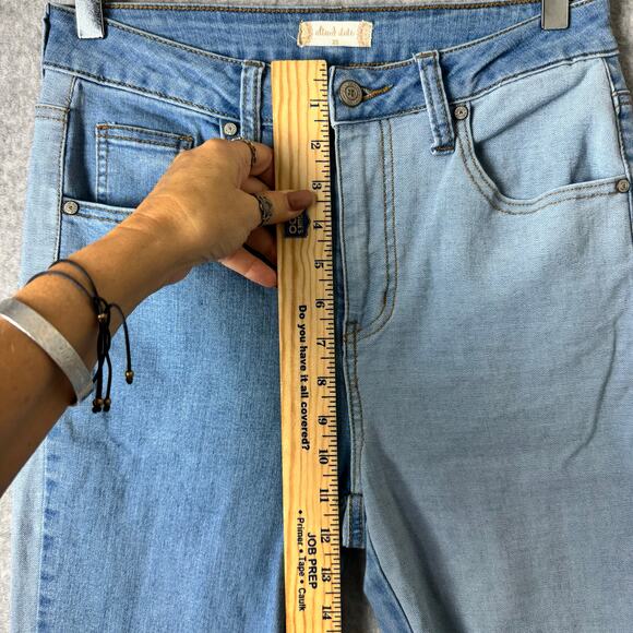 Altar’d State Jeans Women’s 28 Patchwork Flared High Rise Stretch Boho Hippie - Picture 6 of 11